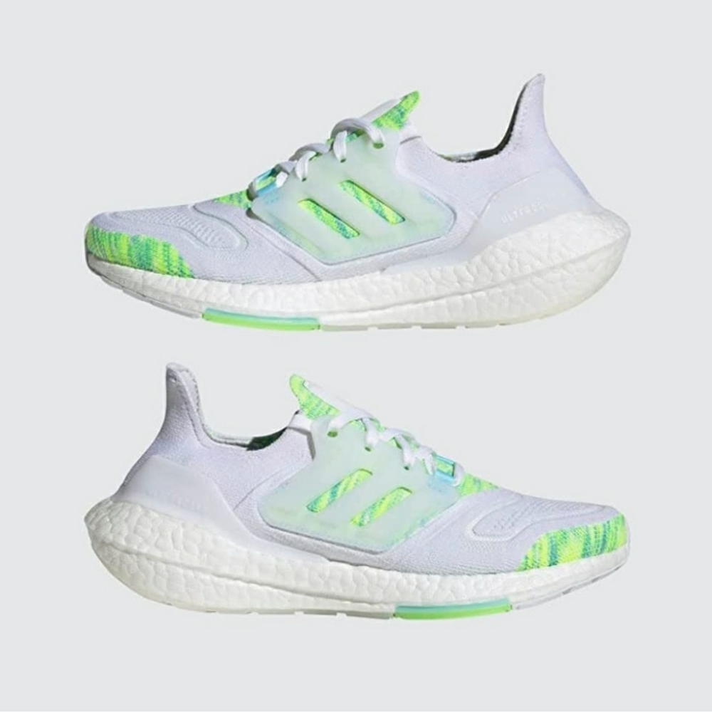 Adidas Ultraboost 22 Womens Size 6.5, 7 White Bliss Blue Yellow GX5926 New